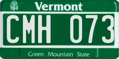 VT license plate CMH073