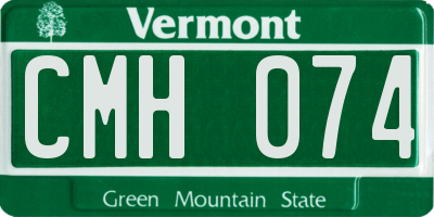 VT license plate CMH074