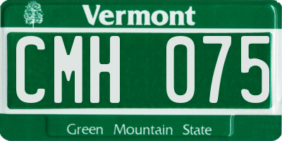 VT license plate CMH075