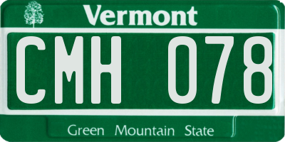 VT license plate CMH078
