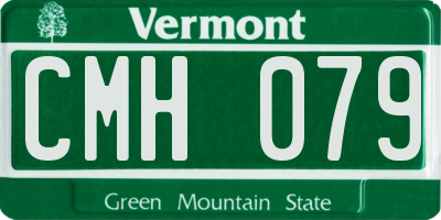 VT license plate CMH079