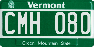 VT license plate CMH080