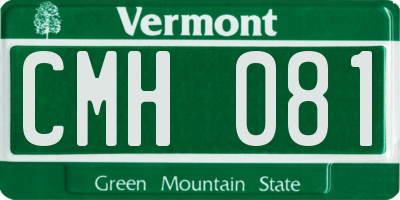 VT license plate CMH081