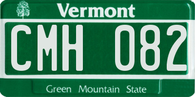 VT license plate CMH082