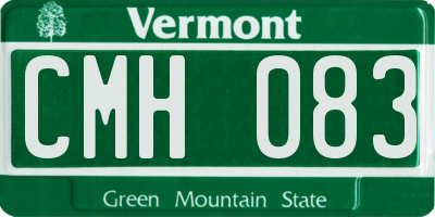 VT license plate CMH083