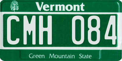 VT license plate CMH084