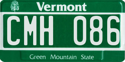 VT license plate CMH086