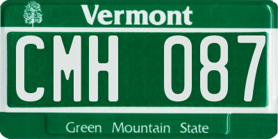 VT license plate CMH087