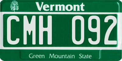 VT license plate CMH092