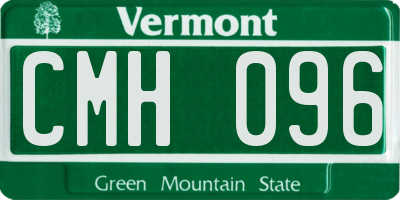 VT license plate CMH096