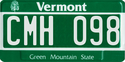VT license plate CMH098