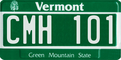 VT license plate CMH101