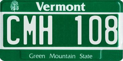 VT license plate CMH108