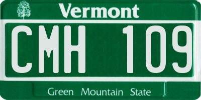 VT license plate CMH109