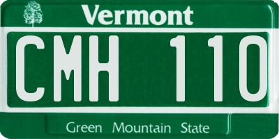 VT license plate CMH110