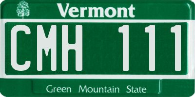 VT license plate CMH111