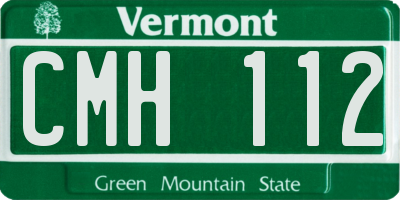 VT license plate CMH112