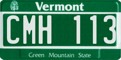 VT license plate CMH113