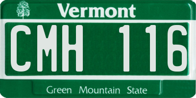 VT license plate CMH116