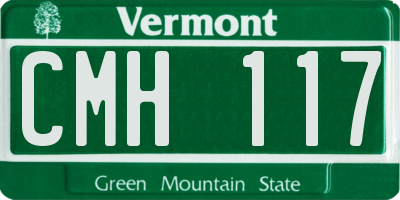 VT license plate CMH117