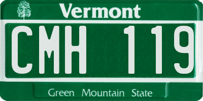VT license plate CMH119