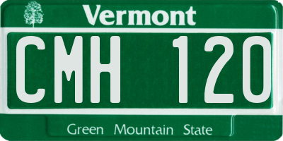 VT license plate CMH120