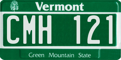 VT license plate CMH121