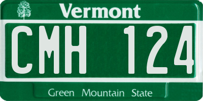VT license plate CMH124