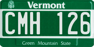 VT license plate CMH126