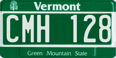 VT license plate CMH128