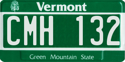 VT license plate CMH132