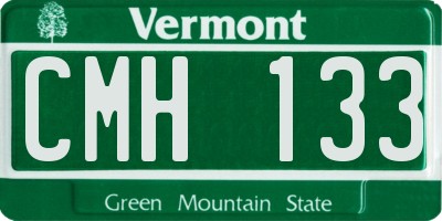 VT license plate CMH133