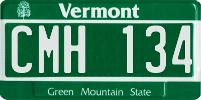 VT license plate CMH134