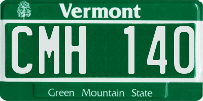 VT license plate CMH140