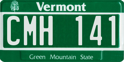 VT license plate CMH141