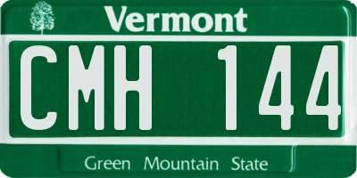 VT license plate CMH144