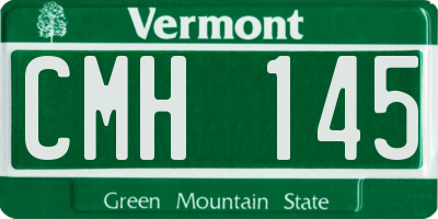 VT license plate CMH145