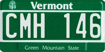 VT license plate CMH146