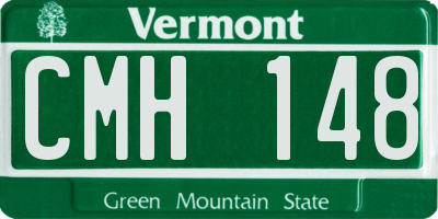 VT license plate CMH148