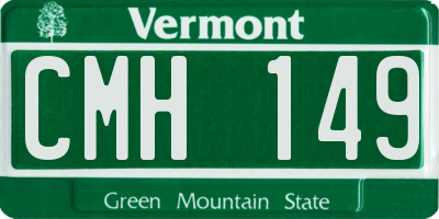 VT license plate CMH149