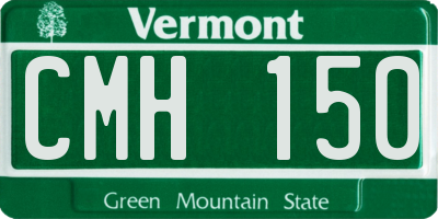 VT license plate CMH150