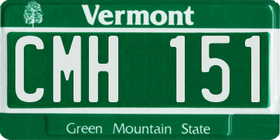 VT license plate CMH151