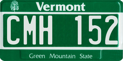 VT license plate CMH152