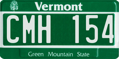 VT license plate CMH154