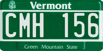 VT license plate CMH156
