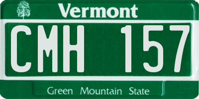 VT license plate CMH157
