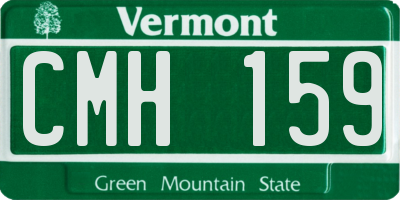 VT license plate CMH159