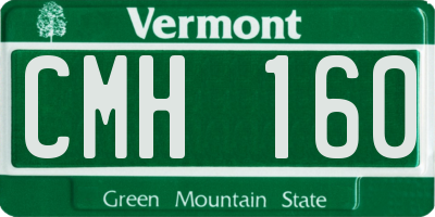 VT license plate CMH160