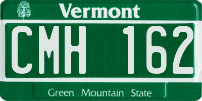 VT license plate CMH162
