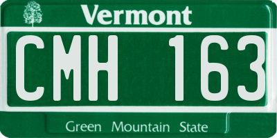 VT license plate CMH163